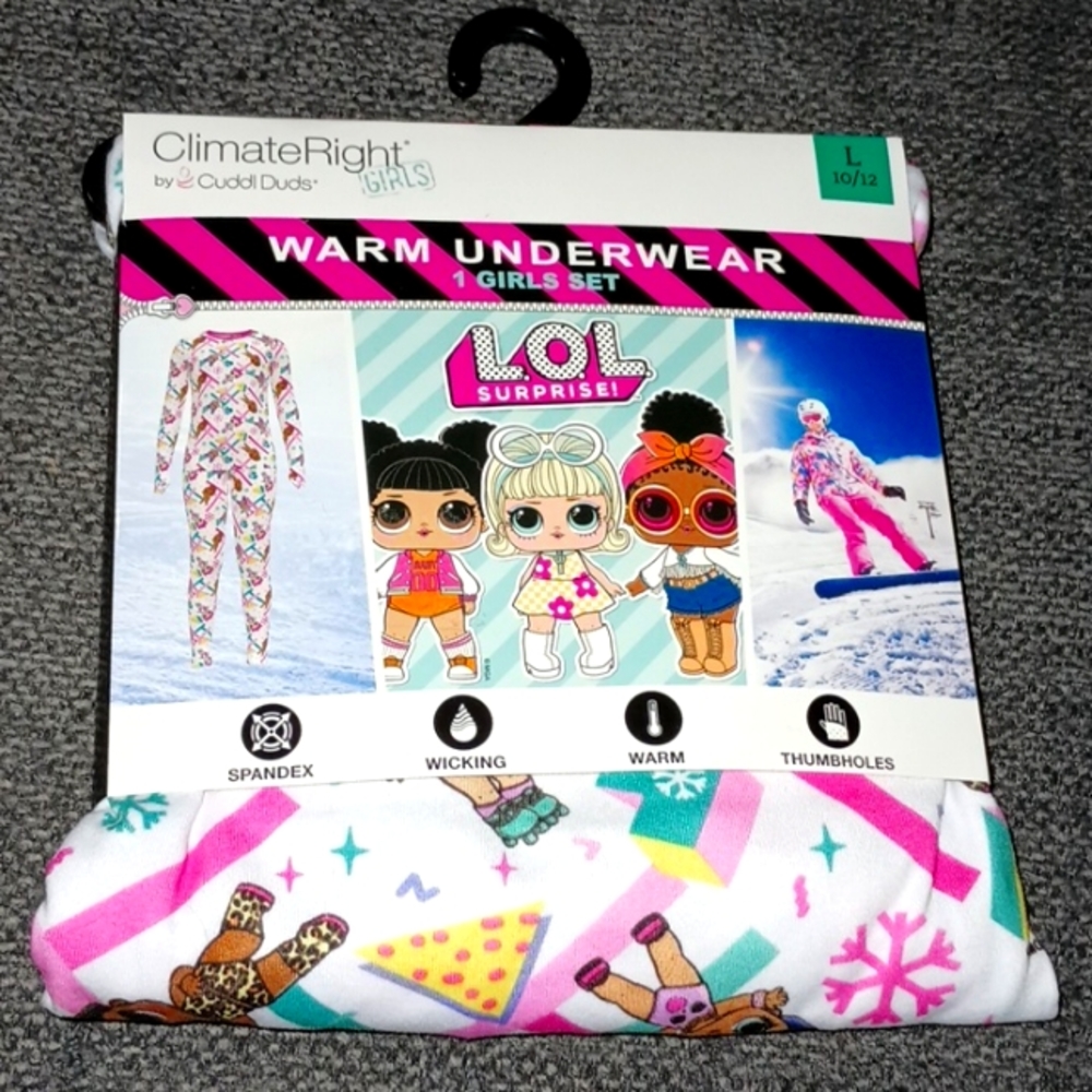 Lol insulated warm underwear  set top and bottoms